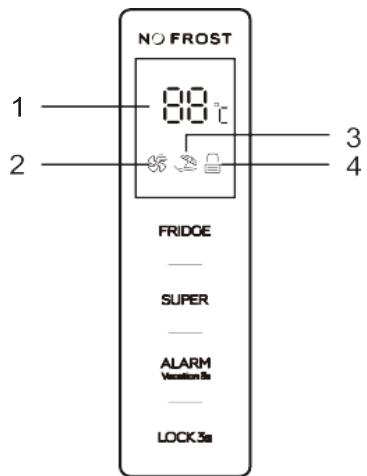 BRANDT BFL8620NW - Temperature setting of the Fridge Compartment - 1