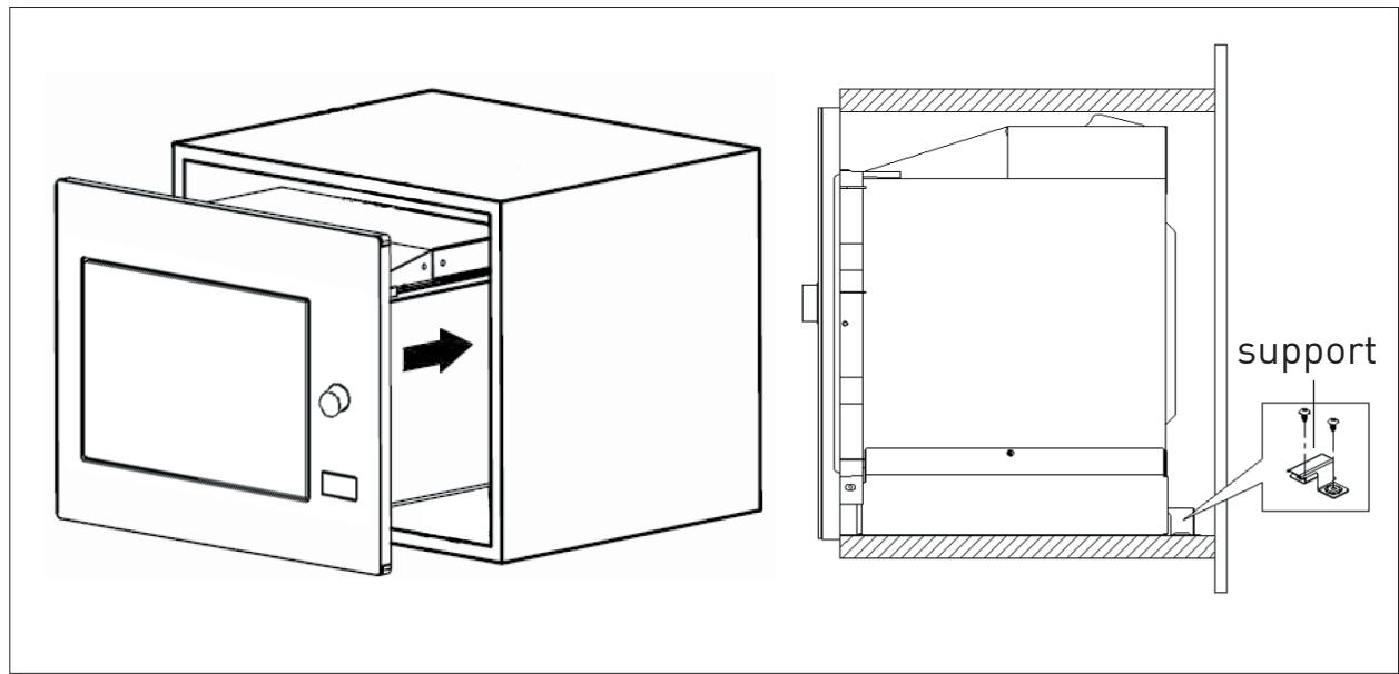 GRUNDIG GKPN66840LXPW - Fixation du support d'encastrement - 5