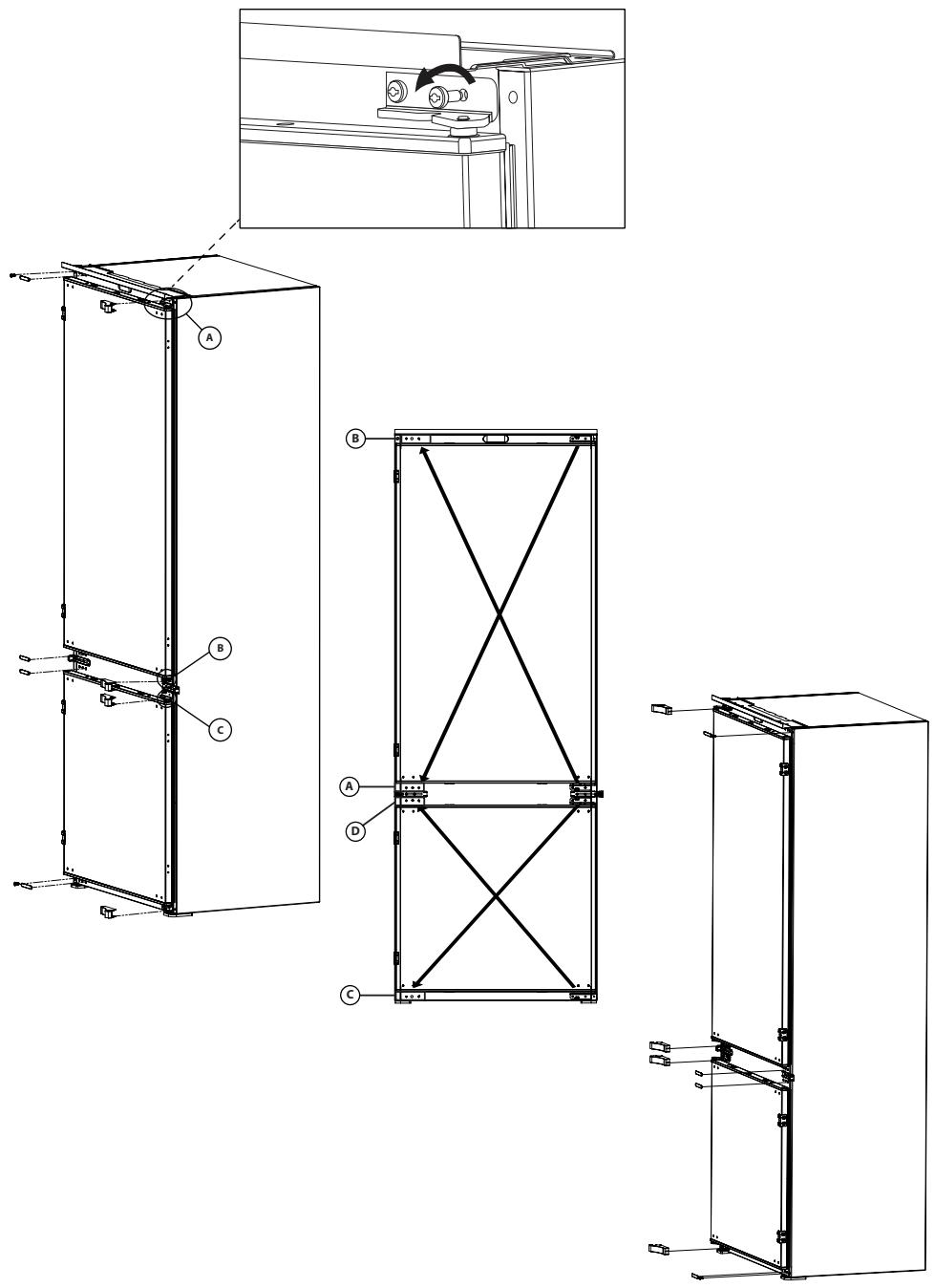 BEKO BCNE400E40SN - Reversing the doors - 1
