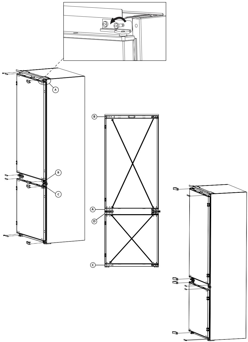 BEKO BCNE400E40SN - Reversing the doors - 1