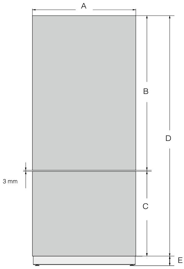 MIELE KF2902VI - KF 2902 Vi - Cotes des façades de meuble - 1