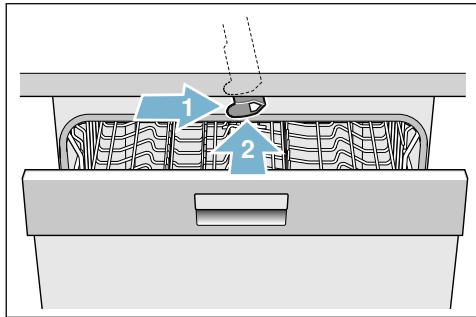BOSCH SMI46AB01E - Pour désactiver la protection infant, procédez comme ceci (verrouillage de porte) : - 1