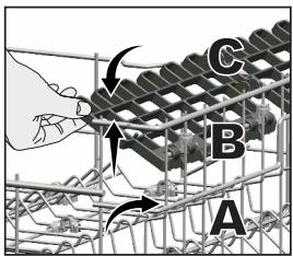 BEKO FDIN84311 - Support à hauteur ajustable du panier supérieur - 2