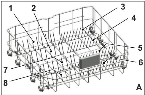 BEKO FDIN84311 - Tiges rétractables du panier inférieur - 1