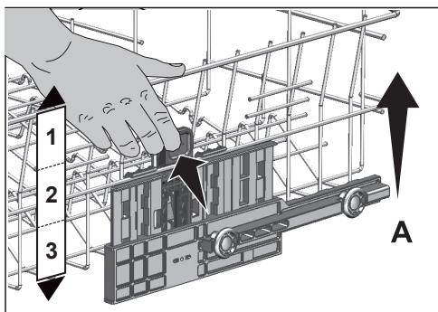 BEKO DIN34320 - Adjusting the height of the upper basket - 1