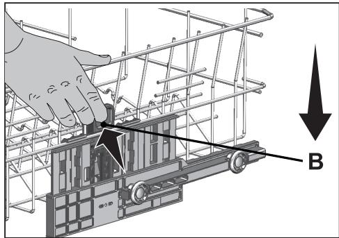 BEKO DIN34320 - Adjusting the height of the upper basket - 2