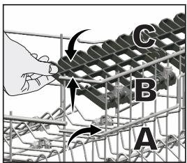 BEKO DIN34320 - Upper basket height adjustable rack - 2