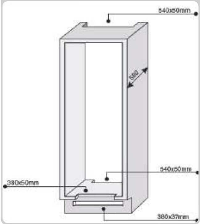 ROSIERES RBBS100N - ACOPLAMIENTO DE LOS PANELES DE LA COLUMNNA ENCASTRADA DE LAS PUERTAS DEL APARATO - 5