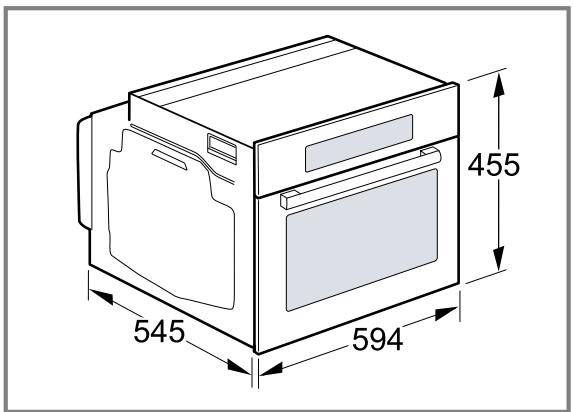 SIEMENS CF834AGB1 - Afmetingen van het apparaat - 1