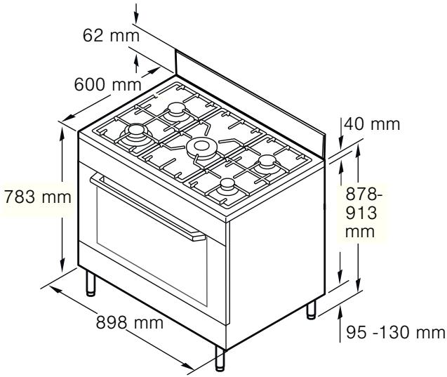 SIEMENS HQ738155E - Dimensions de l'appareil - 1