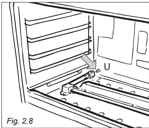 DELONGHI PRO96GVA  -  PRO96GVC -  PRO96GVR -  PRO96GVX -  PRO96MA -  PRO96MX - SOSTITUZIONE DELL'INIETTORE DEL BRUCIATORE DEL FORNO - 1