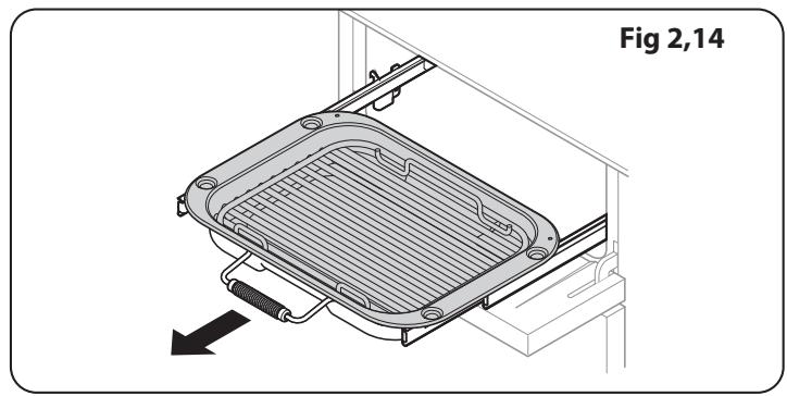FALCON ELISE 110 INDUKTION - Gril Coulissant Glide-out™ (Fig 2,14) - 4