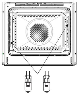 FAGOR 8H-198ADTCN - Replacing the halogen bulb in the oven - 1