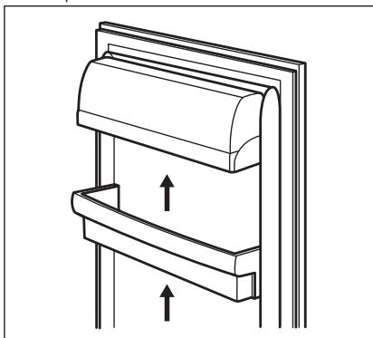 AEG RCB633E6NW - Mise en place des balconnets de la porte - 1
