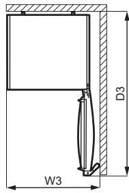 AEG RCB633E6NW - Abmessungen - 3