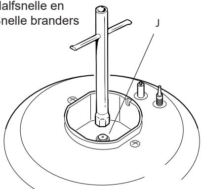 DELONGHI DLCV965X2 - REGELING VAN DE KLEINSTAND   VAN DE BRANDERS VAN HET   WERKBLAD - 1
