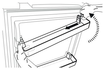 VALBERG 2D 206 F S180C - Remove the door shelf - 1