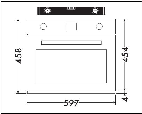 SMEG SO4606APNR - Dimensions hors tout de l'appareil (mm) - 1