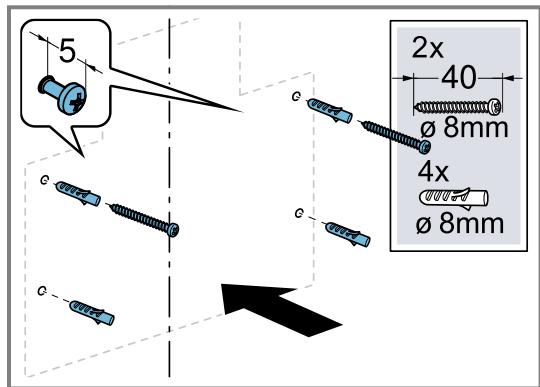 BOSCH DWK65DK60 - Préparation du mur - 2