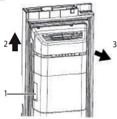 HAIER HSOGPIF9183 - Remoçao do recipientede gelo (Fig. 7.4.2) - 1