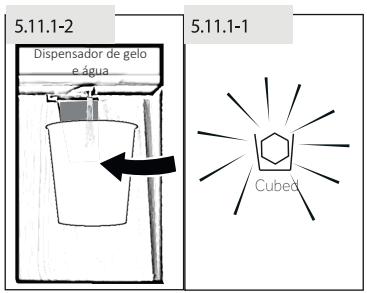 HAIER HSOGPIF9183 - Retirar cubos de gelo do dispenser - 1