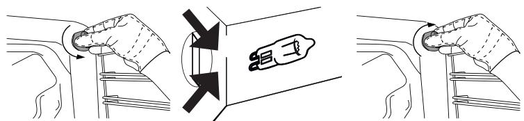 HOTPOINT MS3734IXHA - REPLACING THE LAMP - 1