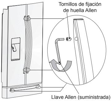 AEG RMB86321NX - Ajuste del tirador de la puerta - 1