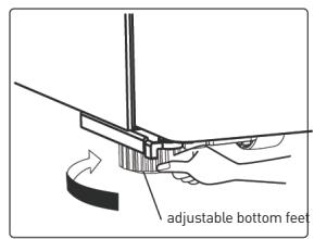VALBERG SBS 578 WD F DX180C - Levelling of the appliance - 2