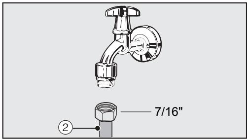 MIELE KF 2912 Vi - Installing the water hose to the appli- ance - 2