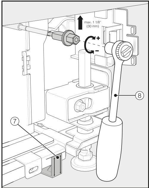 MIELE KF 2912 Vi - Aligning the refrigeration appliance - 5