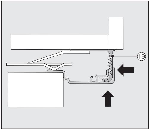 MIELE KF 2912 Vi - Mounting the retaining brackets - 11