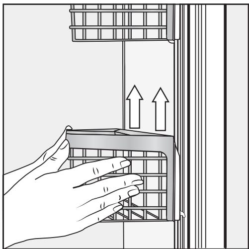 MIELE F 2412 Vi - Removing or moving the door shelves - 1