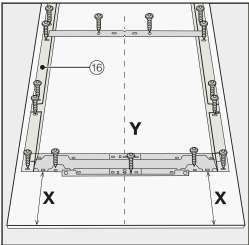 MIELE F 2412 Vi - Preparing the cabinet fronts - 6