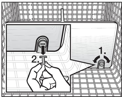 MIELE F 2412 Vi - Removing the dividing panel (depending on the model) - 1