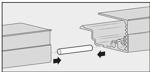 MIELE F 2412 Vi - Mounting the cover in a side-by-side combination - 1
