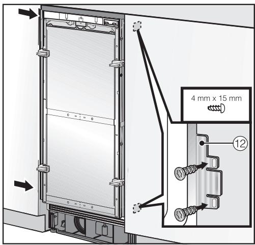 MIELE F 2412 Vi - Securing the appliance in the niche - 4