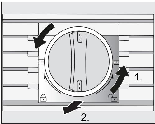 MIELE F 2412 Vi - Cleaning the water filter (Intensive Clear 2.0 mesh filter) (see "Optional accessories") - 1
