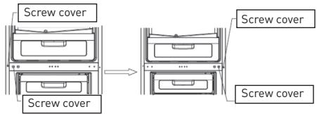 VALBERG CNF 270 F W625C  -  CNF 270 F W625C2 - NOTE : When removing the door, make sure you do not lose the washer between the centre hinge and the bottom of the freezer door. - 2