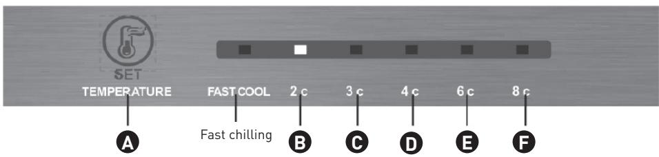 VALBERG CNF 270 F W625C  -  CNF 270 F W625C2 - Temperature setting - 1