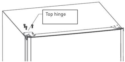 VALBERG CNF 270 F W625C  -  CNF 270 F W625C2 - NOTE : When removing the door, make sure you do not lose the washer between the centre hinge and the bottom of the freezer door. - 6
