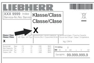 LIEBHERR GKPv 6573 - GKPv 6570 - Classe climatique - 1