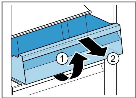 BOSCH KIN86SFE0 - KIN86SFE0-B - Removing the storage container - 1