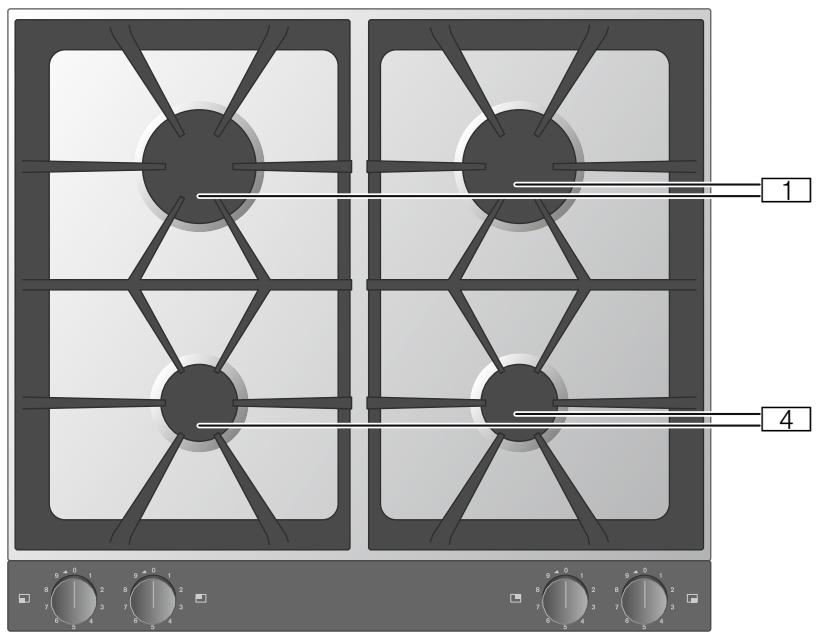 GAGGENAU VG231220  -  VG231220 - Gaskookplaat - 1
