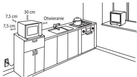 ECG MTM 2073 GWE - Minimalna odleglość pomiedzy kuchenka a scianą powinna wynosić 7,5 cm. - 1