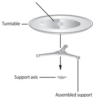ECG MTM 2073 GWE - INSTALLING THE TURNTABLE - 1