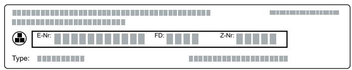 GAGGENAU VP414111  -  VP414115 -  VP414111 - Codice prodotto (E) e codice di produzione (FD) - 1