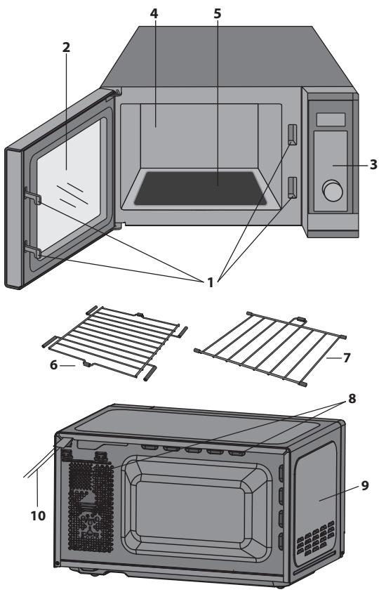 SHARP YC-QS254AE-B  -  YC-QS254AE-B - Nunca toque el grill cuando esté caliente. - 1
