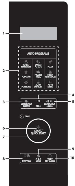 SHARP YC-QS254AE-B - YC-QS254AE-B - BEDIENFELD - 2