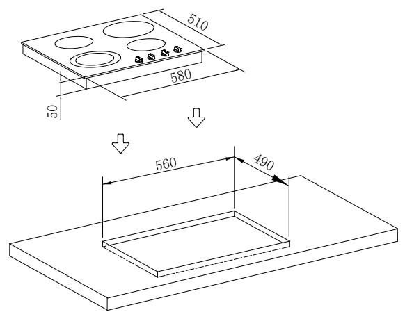 CANDY CHK64C  -  CHK64C - Assembly of ceramic hob : - 1