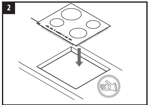 INDESIT RI 161 C - RI 161 C - MISE EN PLACE DE LA TABLE DE CUISSON - 2